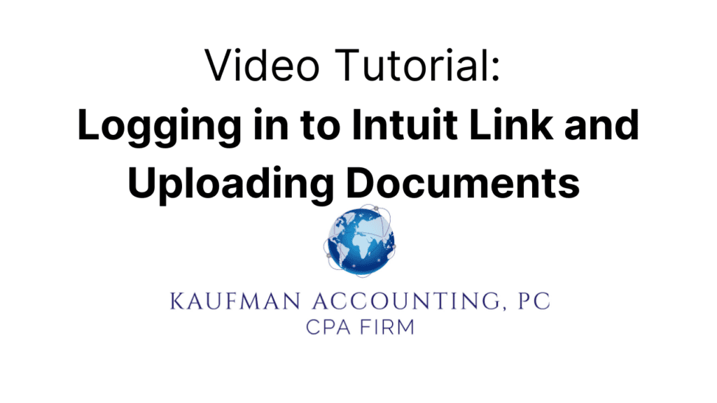 A video tutorial on how to merge in to an intuit link and upload document.
