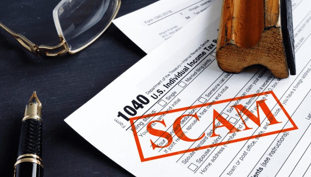 A tax scam is on the form 1 0 4 0.